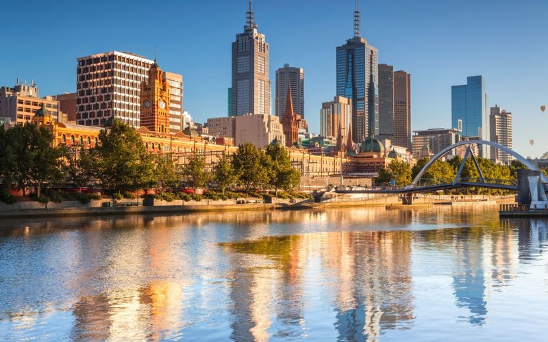 Thời tiết ấm tại thành phố Melbourne - Úc